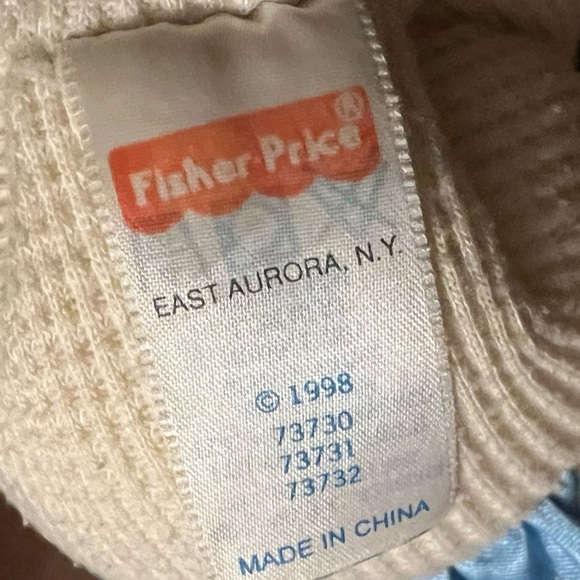 Vtg Fisher Price Plush Waffle Weave Thermal Cozy Lion 1998 Toy Baby Teether - Picture 5 of 5